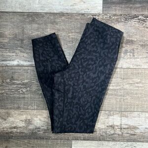 lululemon athletica Charcoal Black Animal-Print High-Rise Leggings